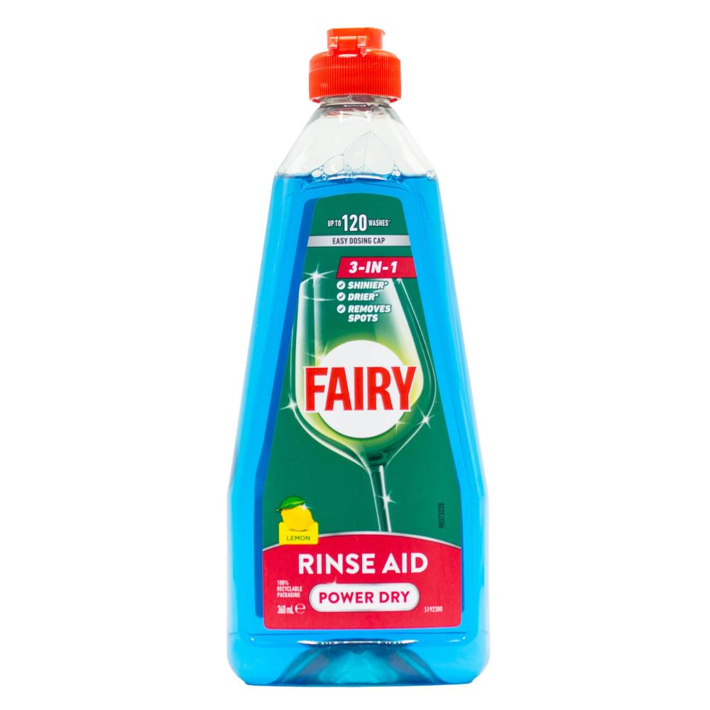 Fairy 360ml Rinse Aid 3 In 1 Power Dry Lemon (10x Pack)