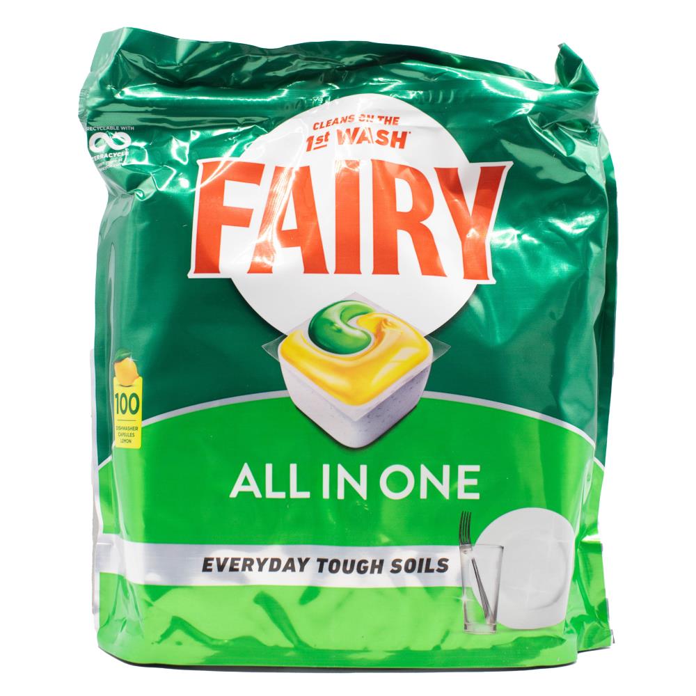 Fairy Dishwasher Capsules All In One Lemon 3 X 100pk (300 Capsules)
