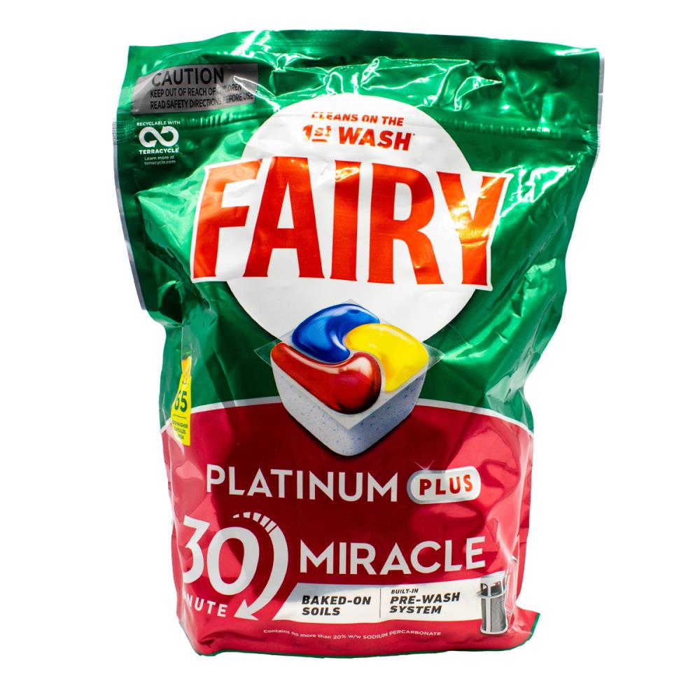 Fairy Dishwasher Capsules Platinum Plus Miracle Lemon 3 x 65Pk (195 Tablets)