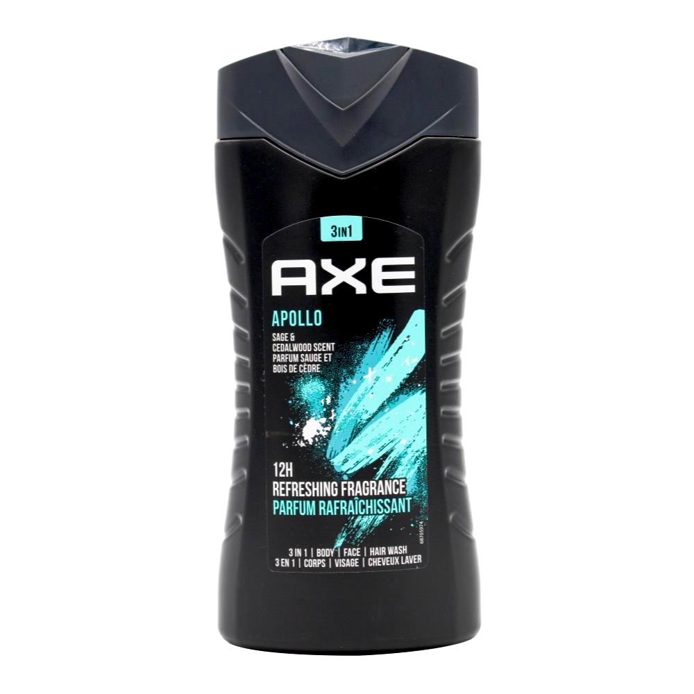 Axe 3in1 Body + Face + Hair Wash Apollo 250ml (6x Pack)