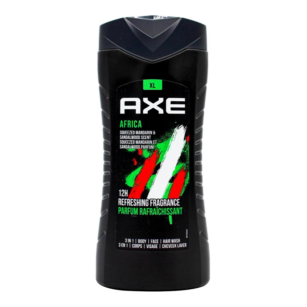 Axe 400ml 3 In 1 Body + Face + Hair Wash Africa (6x Pack)