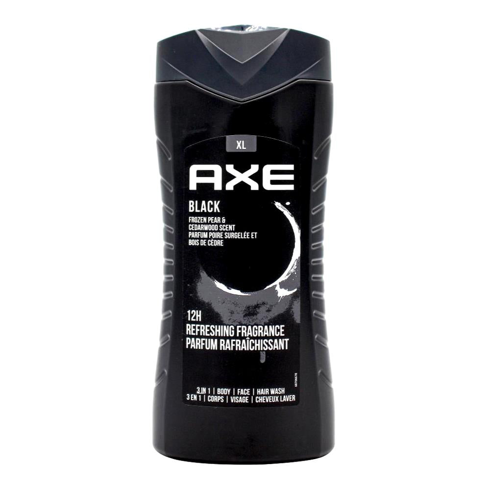 Axe 400ml 3 In 1 Body + Face + Hair Wash Black ( 6x Pack)