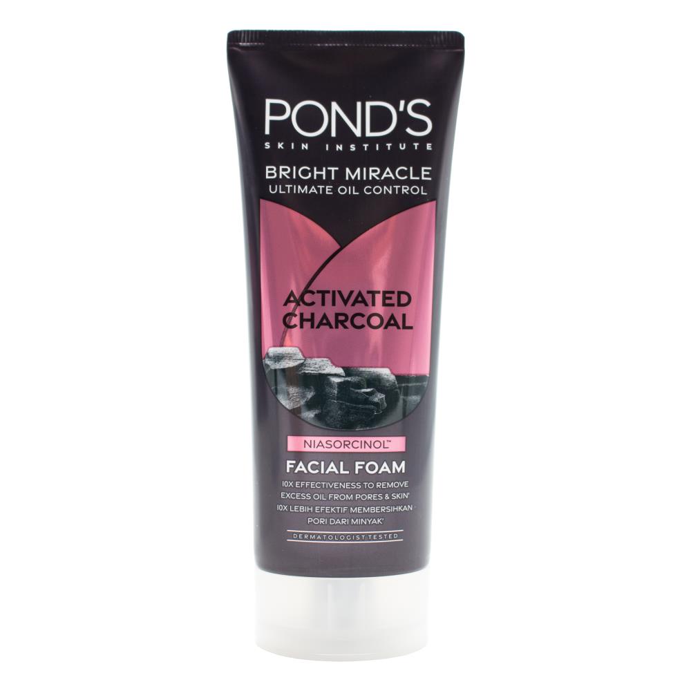 Ponds Facial Foam Bright Miracle Ultimate Oil Control Activated Charcoal 100g (6 Pack)