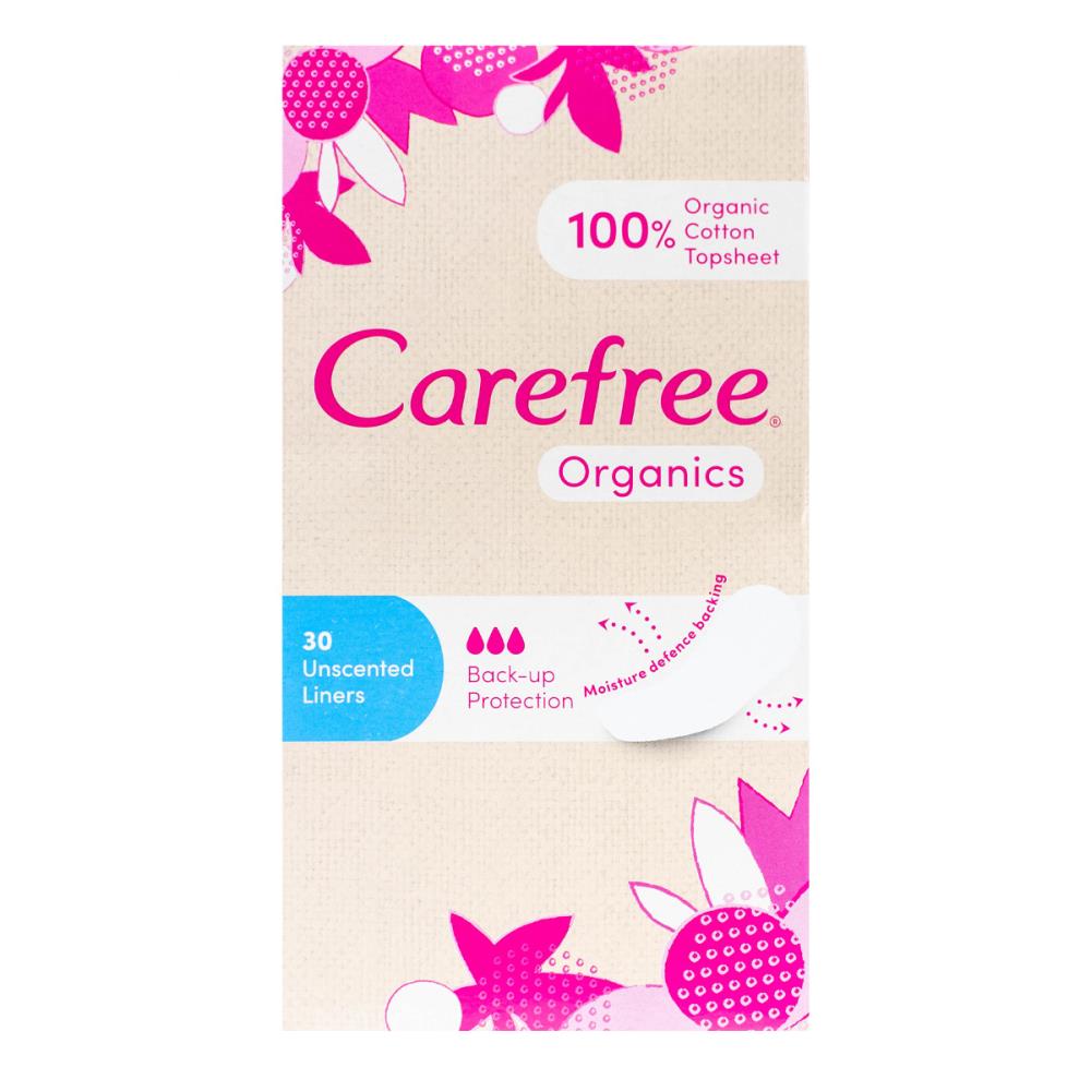 Carefree Pk30 Liners Organic Unscented (10x Pack)