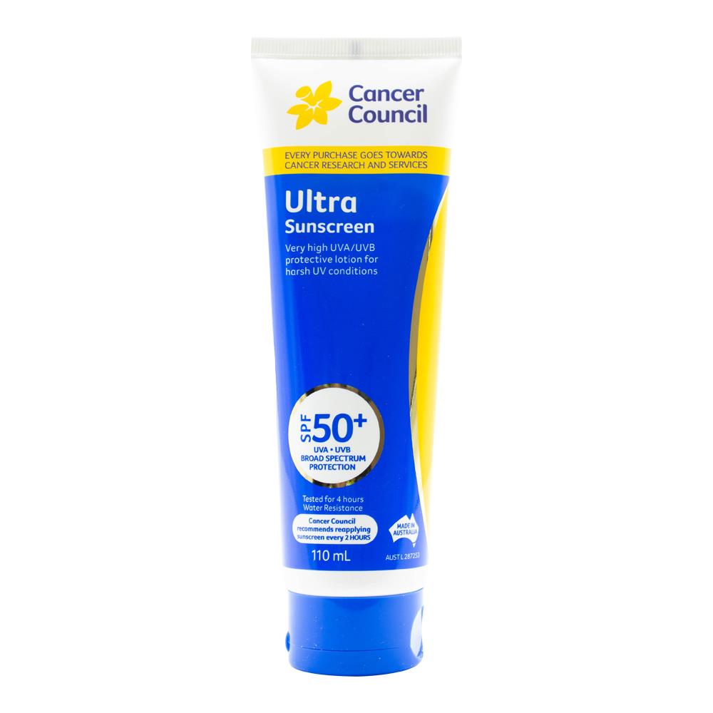 Cancer Council Sunscreen Ultra Spf 50 110ml (4 Pack)