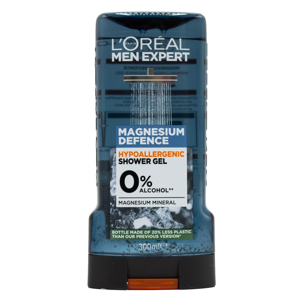 Loreal Shower Gel Men Expert Hypoallergenic Magnesium Mineral 300ml (12x Pack)