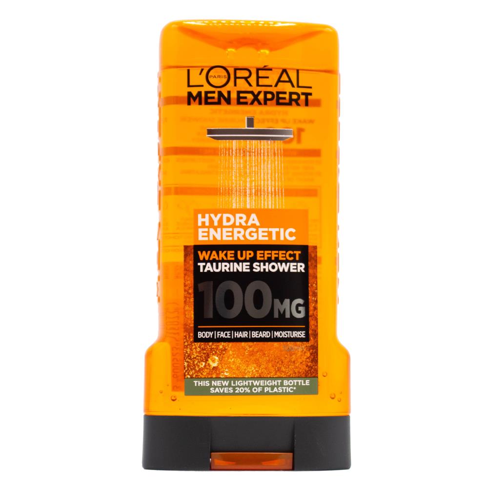 Loreal Men Expert Wash For Body Face Hair Beard Moisturise Hydra Energetic Taurine Shower 300ml (12x Pack)