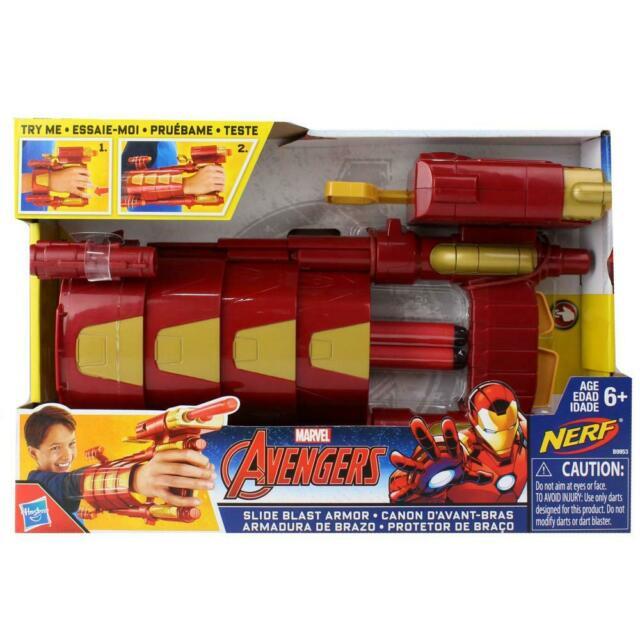 nerf iron man slide blast armor