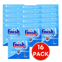 16 x Finish Powerball Dishwashing Tablets Power Essential PK15 (240 Tablets)