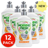 12 x Morning Fresh 400mLl Dishwashing Liquid Ultra Concentrate Antibacterial Orange & Tea Tree