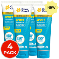 4 x Cancer Council Sunscreen Sport SPF50+ 110mL
