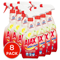 8 x Ajax Spray'n'wipe Trigger Multi-purpose Apple & Citrus 500mL