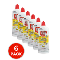 6 x White King 750mL Power Clean Bathroom Gel Lemon