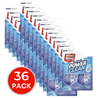 36 x White King Power Clean In Cistern Bleach & Blue 2 Pack x 50g (72 x 50g blocks)