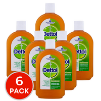 6 x ​Dettol Antiseptic Antibacterial Disinfectant Liquid 500ml