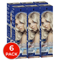 6 x Schwarzkopf Nordic Blonde Anti-Yellow Hair Colour T1 Refresher Mousse 92g