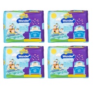 4 x Wonder Nappies The Wiggles Day & Night Crawler Size 3 6-11Kg (PK100)