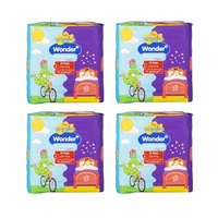 4 x Wonder Nappies The Wiggles Day & Night Junior 16+KG Size 6 (PK76)