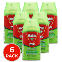 6x MORTEIN 154g Multi-Insect Automatic Spray Eucalyptus Indoor & Outdoor Refill