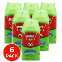 6x MORTEIN 154g Multi-Insect Automatic Spray Odourless Indoor & Outdoor Refill