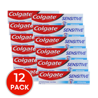 12 x Colgate Sensitive Teeth Pain Whitening Fluoride Toothpaste 110g