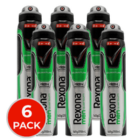 6 x Rexona Deodorant Men Quantum Body Spray 48hr Antiperspirant 250mL