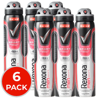 6 x Rexona Men's Sport Motionsense System 48H Antiperspirant 250mL