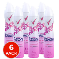6 x Rexona Deodorant Women Bouquet Body Spray Dry Motionsense 48hr Active 250mL
