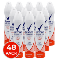 48 x Rexona Women Antiperspirant Deodorant Active Dry 72H 220mL