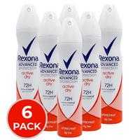 6 x Rexona Women Antiperspirant Deodorant Active Dry 72H 220mL