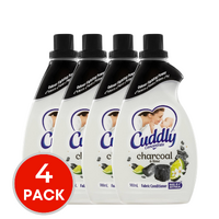 4 x Cuddly Concentrate Fabric Conditioner Charcoal & Lime 900mL