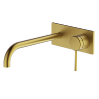 Poco Wall Basin/Bath Set 220mm Brushed Brass