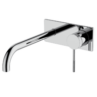 Poco Knurled Wall Basin/Bath Set 220mm Chrome
