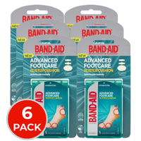 6 x Band-Aid Advanced Foot Care Blister Cushion Assorted Shaped PK5