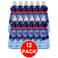 12 x Finish Rinse Aid Shinier & Drier Dishes Regular 400mL