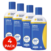 4 x Cancer Council Sunscreen Ultra SPF50+ 220mL