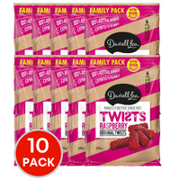 10 x Darrell Lea Raspberry Twists Value Pack 470g