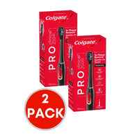 2 x Colgate PRO Clinical Electric Toothbrush 250R Charcoal