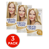3 x Clairol Nice'n Easy Permanent Hair Colour 9.5A Baby Blonde