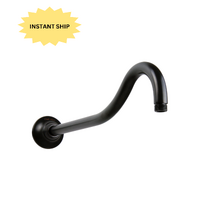 Inlet arm for overhead showers Black