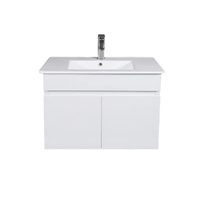 White Wall Hung Vanity 750x460 with Ceramic Top