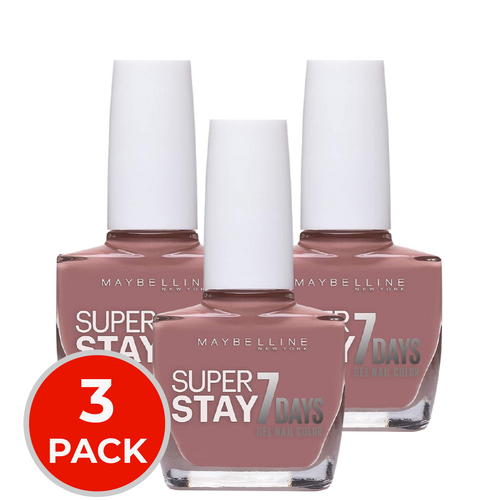 3 x Maybelline Super Stay Gel Nail Colour 130 Rose Poudre 10mL