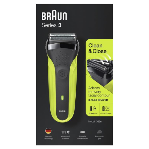 Braun Electric Shaver for Men Series 3 Clean and Close 300S