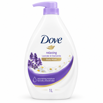 Dove Relaxing Body Wash Lavender & Chamomile 1L – Pack of 12