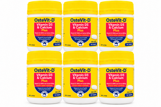 OsteVit-D Vitamin D3 & Calcium Plus 110 Tablets x 6
