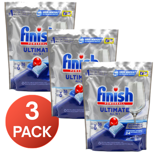 Finish Powerball Ultimate All In 1 Dishwasher Tablets 36 Pack (3 Pack, 108 Tablets)
