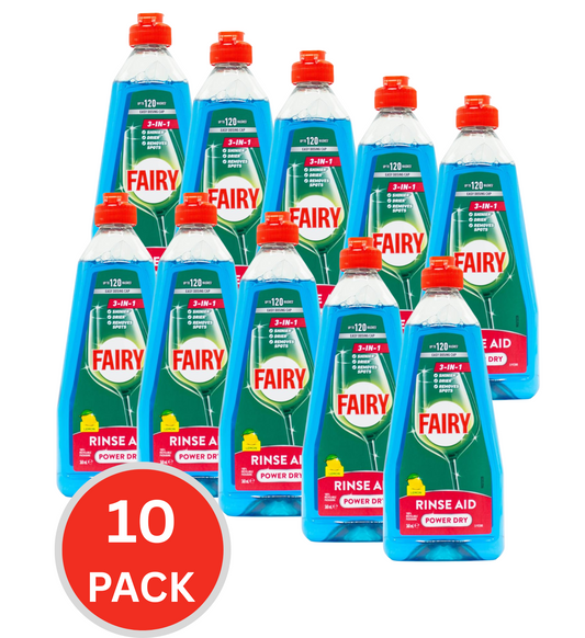 Fairy 360ml Rinse Aid 3 In 1 Power Dry Lemon (10x Pack)