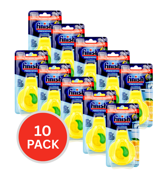 Finish Dishwashing Freshener With Clip Lemon & Lime 4ml (10 Pack)