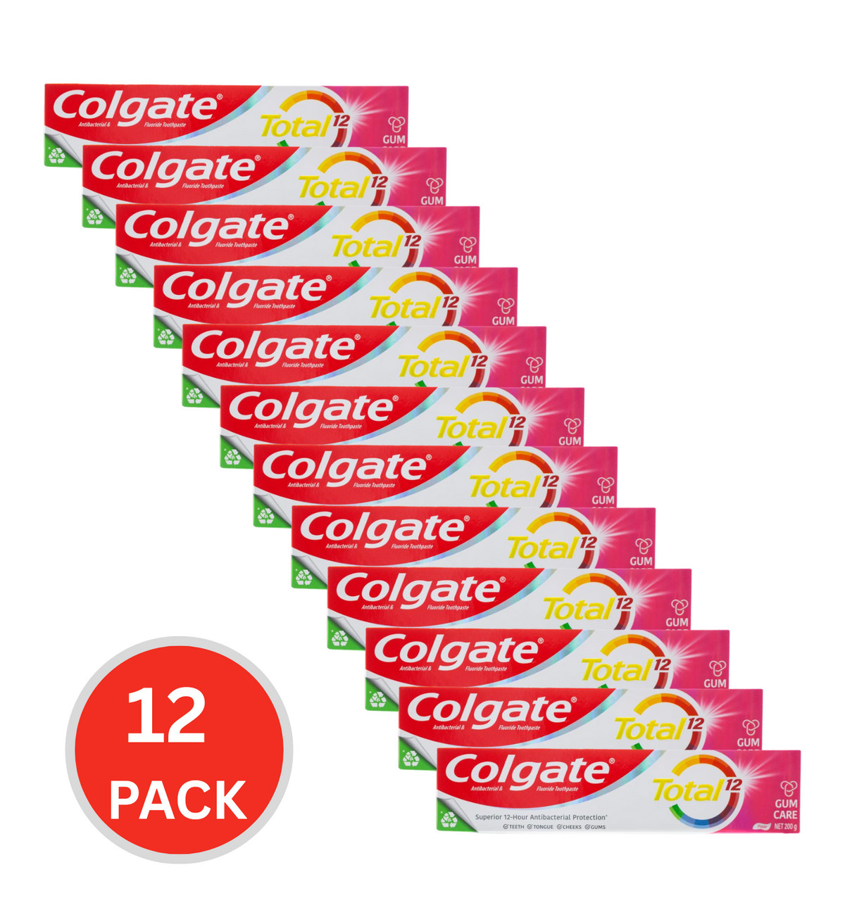 Colgate 200g Toothpaste Total 12 Gum Care (12x Pack)