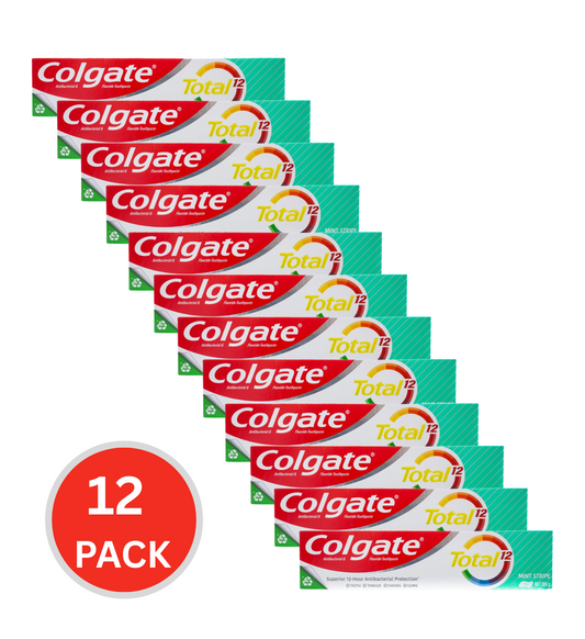 Colgate 200g Toothpaste Total 12 Mint Stripe (12x Pack)